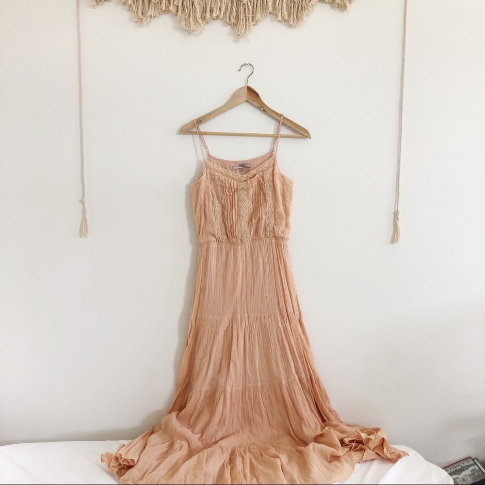 Forever 21 Peach Boho Festival Maxi Dress